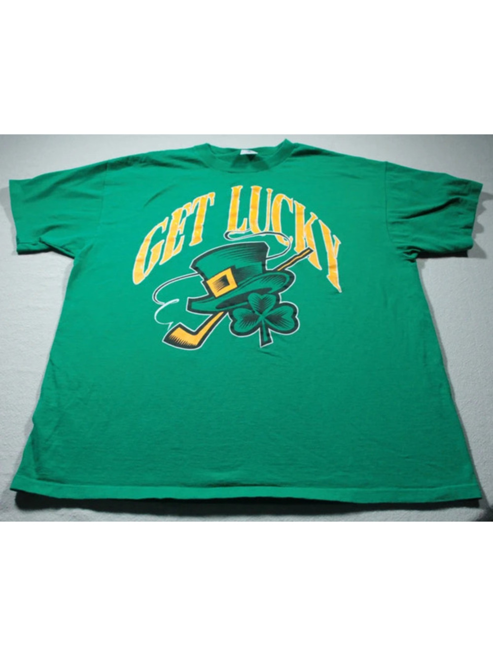 Vintage 00s Get Lucky T-Shirt Irish Ireland St. Patrick's Day Delta XL
